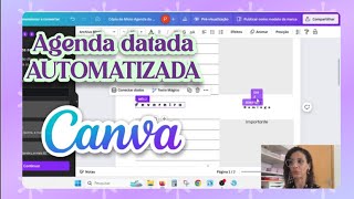 COMO FAZER AGENDA DATADA COM PÁGINAS AUTOMATIZADAS NO CANVA [upl. by Pazia]