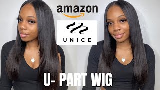 Amazon UNICE UPART KINKY STRAIGHT WIG … WAS IT WORTH THE BUY [upl. by Anitsim]