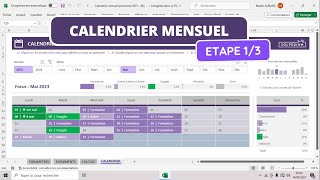 Créer un calendrier mensuel  Episode 13  Tuto Excel [upl. by Nich]