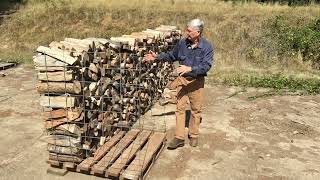 Stacking and Moving Firewood with Pallets [upl. by Fredric]