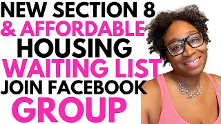 LOW INCOME HOUSING amp SECTION 8  OPEN WAITLIST amp APARTMENTS THAT ARE AVAILABLE  JOIN FACEBOOK GROUP [upl. by Lemraj]