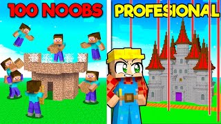 Enfrenté a 100 JUGADORES vs 1 CONSTRUCTOR PROFESIONAL en MINECRAFT [upl. by Lac]