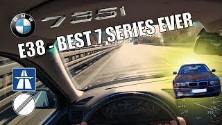 BMW E38 7 Series V8 Top Speed on German Autobahn [upl. by Enalahs]