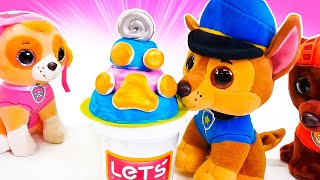 Spielzeug Video für Kinder mit der Paw Patrol Eine kunterbunte Geburtstagstorte für Chase [upl. by Mosra]