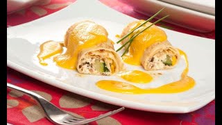 Receta de crepes de pollo y verduras para los niños de Bruno Oteiza [upl. by Ludwog]