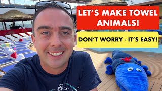 HOW TO MAKE TOWEL ANIMALSTOWEL ART TUTORIAL  EASY  FOR BEGINNERS [upl. by Ocram785]