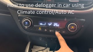 How to remove fog from windshield in car  Defogger in climate control auto ac Hyundai Exter 2024 [upl. by Nhguav]