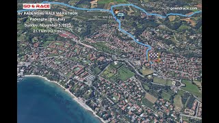 XV PADENGHE HALF MARATHON vola sul percorso 3D della mezzamaratona [upl. by Adnorhs948]