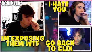 CLIX FREAKS OUT Reacting to SOMMERSET Faking Her BREAKUP With BLAKE on Live STREAM Fortnite [upl. by Raddie]