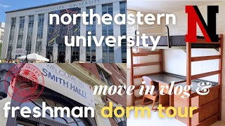 Northeastern University college movein vlog amp realistic freshman dorm tour move to college with me [upl. by Laved93]