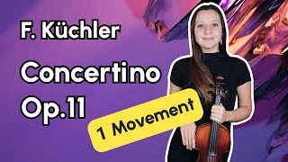 Küchler Concertino Op 11 Movement 1 Violin Tutorial [upl. by Wilser]