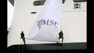 SaintNazaire Mise à flot du MSC Bellissima [upl. by Mij240]