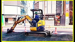 JAPAN  TOKYO  STEP BY STEP MODERN ASPHALT REPAVING PART 2 MasterWorkers [upl. by Heriberto]