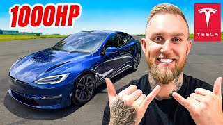 Drag Racing a Tesla Model S Plaid 1000HP Review Ludicrous mode [upl. by Luaped]