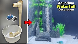 Underwater Waterfall Fish Tank Setup  Aquarium Decoration Ideas [upl. by Anikehs26]