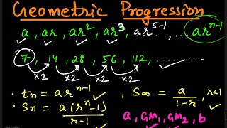 Geometric Progression and Geometric Mean  Explained with Examples [upl. by Yrogreg335]