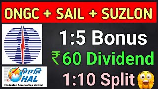 ONGC  SAIL  SUZLON Announced DividendBonusSplit  Bonus share latest news  Rites share News [upl. by Lynus814]