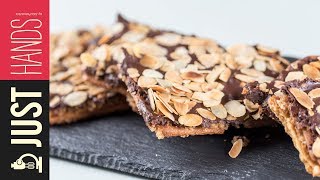 Chocolate Caramel Saltine Florentines  Akis Petretzikis [upl. by Auqkinahs]