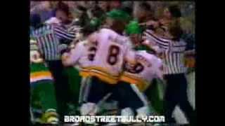 minesota north stars at boston bruins record setting brawl game [upl. by Auhso18]