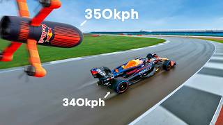 Worlds Fastest Camera Drone Vs F1 Car ft Max Verstappen [upl. by Hanfurd]