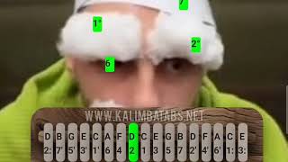 Crawly Green Wizard Gnome Meme Song Kalimba Tutorial EASY cg5 meme [upl. by Enidanreb]