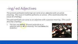 Stative Passive Get ing ed Adjectives [upl. by Heda]