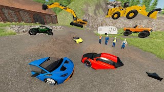 Campers Dig up Hidden Racecars  Farming Simulator 22 [upl. by Regor]