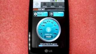 Optimus V Speed Test Virgin Mobile LG Optimus V [upl. by Yerfoeg]