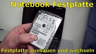 Notebook Festplatte ausbauen und wechseln [upl. by Ilario]