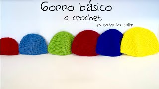 GORROS BASICOS A CROCHET GANCHILLO Para principiantes BASIC CROCHET STITCHES FOR BEGINNERS [upl. by Nylesoy]