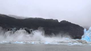 Glacier Grey Torres del Paine Chile Calving Full HD [upl. by Aysab]