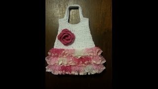 How to Crochet a Handbag  Ruffle Handbag [upl. by Seidler283]