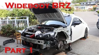 Installing Widebody Victory Function Fenders on a BRZ  PART 1 [upl. by Critta]