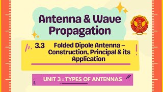 33 Folded Dipole Antenna – Construction Principal amp its Application  EC602 [upl. by Noled]