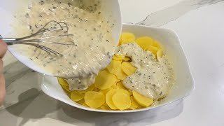 GRATIN DE POMMES DE TERRE 🥔 OEUFS ET CRÈME TRÈS PEU DINGREDIENTS POUR UN PLAT GOURMAND ET FACILE😋 [upl. by Giacobo]