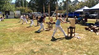 Woodchopping Heat 325mm Standing Championship Chudleigh Show 17223 amandabeams3354 [upl. by Lehrer]