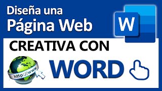 😱Crear una PÁGINA WEB con Word fácil y muy creativa👍 [upl. by Nosittam]