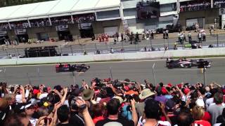 Starting grid at Montreal Formula 1 Grand Prix Grandstand 1 [upl. by Yrallih932]