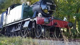 262T 5552 leaves Bodmin Parkway on the Bodmin and Wenford Railway on August 22nd 2023 [upl. by Einnaoj147]