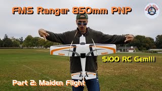 FMS Ranger 850mm PNP  Part 2 Maiden Flight [upl. by Zechariah]