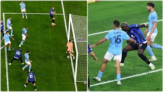 Romelu Lukaku missed incredible goal during Inter vs Manchester City champions league final [upl. by Ycniuq]