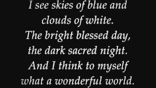 Louis Armstrong  What A Wonderful World Lyrics [upl. by Airat994]