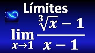 40 Límite con indeterminación 00 con raíz cúbica racionalizando [upl. by Somerset]