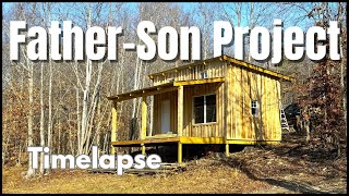 AMAZING OffGrid Cabin Build  Start to Finish [upl. by Aicitel]