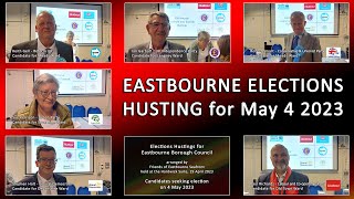 Eastbourne Elections Hustings  Candidates for the Council Elections on May 4th look for your vote [upl. by Nylesoj]