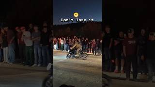 Motorcycle rider almost loses bike to the crowd subscribe [upl. by Kloman]