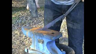 Forging A Razor Sharp Knife From 440c Forging a Chefs Knife [upl. by Larimer855]