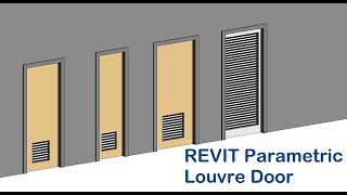 Revit Parametric Louvre Door [upl. by Nohtahoj]