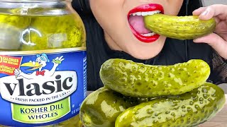 EATING A JAR OF PICKLES  MUKBANG  FOOD SOUNDS [upl. by Eirahs537]