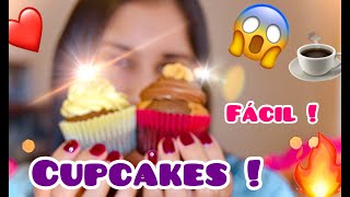 COMO HACER CUPCAKES  RECETA BÁSICA DE VAINILLA Y CHOCOLATE  Yael Malena [upl. by Yhtuv]